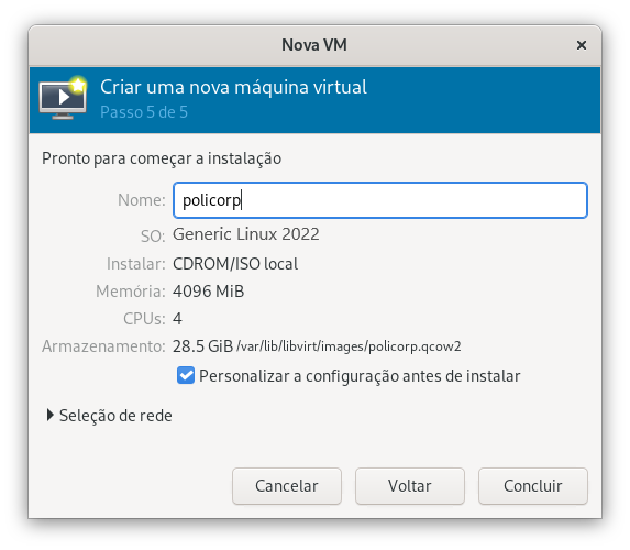 Configuração do EFI no VirtualBox