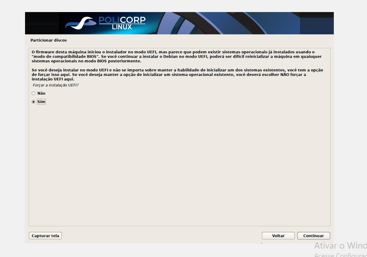 Configuração do EFI no VirtualBox